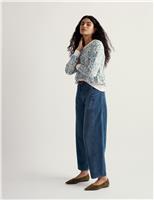 Seasalt Cornwall Pure Cotton Floral Sweatshirt Blue Mix