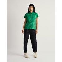 Seasalt Cornwall Pure Cotton Printed Peter Pan Collar Shirt Green Mix