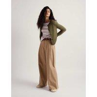 Seasalt Cornwall Merino Wool Rich Crew Neck Cardigan Green