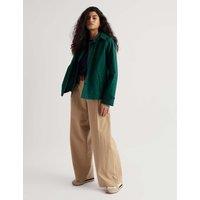 Seasalt Cornwall Pure Cotton Waterproof Hooded Jacket Green