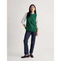 Seasalt Cornwall Pure Cotton Relaxed Knitted Vest Green