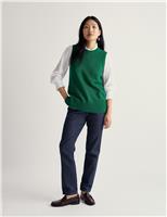 Seasalt Cornwall Pure Cotton Relaxed Knitted Vest Green