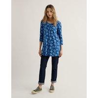 Seasalt Cornwall Pure Cotton Floral Tunic Blue Mix