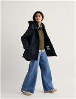 Linen Rich Hooded Duffle Coat