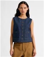 Denim Patch Pocket Waistcoat