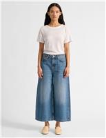 Albaray Denim Wide Leg Culottes Medium Indigo