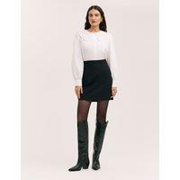 Finery London Jersey Mini A-Line Skirt Black