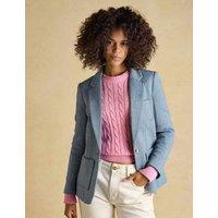 Joules Herringbone Blazer Blue Denim