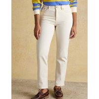 Joules Slim Straight Leg Ankle Grazer Jeans Cream
