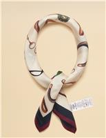 Pure Silk Printed Square Neckerchief