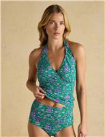 Floral Wrap Halterneck Tankini Top