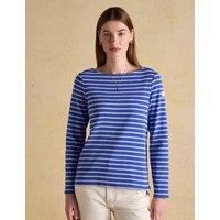 Joules Pure Cotton Striped Top Blue Mix