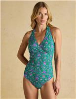 Floral Wrap Halterneck Swimsuit