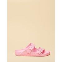 Joules Double Strap Buckle Sliders Pink