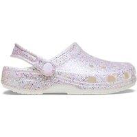 Crocs Kids Classic Fantasy Glitter Clogs (11 small - 3 large) White Mix