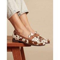 Jones Bootmaker Wide Fit Suede Flat Loafers Brown Mix