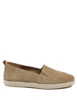 Jones Bootmaker Suede Slip On Flat Espadrilles Sand