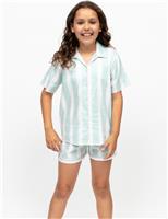Cyberjammies Cotton Modal Striped Pyjamas (2-13 Yrs) Mint