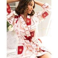 Cyberjammies Modal Fable and Eve Rich Postcard Print Dressing Gown Cream