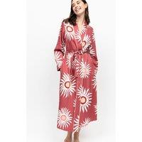 Cyberjammies Fable And Eve Cotton Modal Sun Print Dressing Gown Red