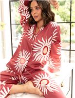 Cyberjammies Fable And Eve Abstract Sun Print Wide Leg Pyjama Set Red