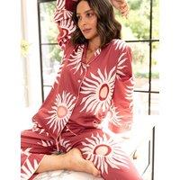 Cyberjammies Fable And Eve Abstract Sun Print Wide Leg Pyjama Set Red