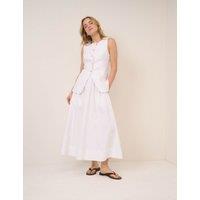 Nobody's Child Linen Rich Tailored Longline Waistcoat White