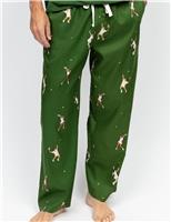 Cyberjammies Cotton Modal Blend Tennis Print Pyjama Bottoms Green
