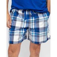 Cyberjammies Pure Cotton Checked Pyjama Shorts Dark Blue