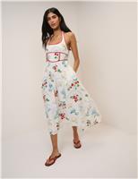 Pure Lyocell Printed Midi Skater Dress