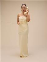 Ruched Fitted Midaxi Column Dress