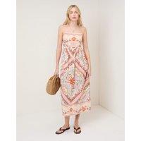 Nobody's Child Pure Cotton Printed Square Neck Maxi Dress Multi