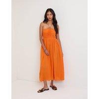 Nobody's Child Halter Neck Midaxi Beach Dress with Linen Red