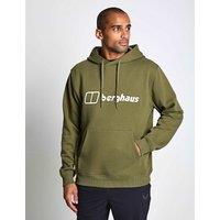Berghaus Logo Cotton Rich Hoodie Dark Khaki