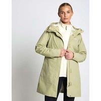 Berghaus Omeara Waterproof Hooded Long Raincoat Light Green