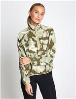 Berghaus Bamburgh Printed Half Zip Funnel Neck Fleece Blue Mix