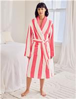 Chelsea Peers Pure Cotton Striped Towelling Dressing Gown Yellow