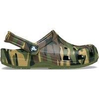 Crocs Kids' Classic Camouflage Clogs (11 Small-3 Large) Green