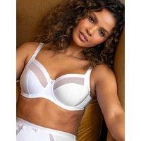 Pour Moi Viva Luxe Mesh Detail Side Support Bra (D-J) White
