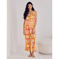 Chelsea Peers Linen Rich Printed Pyjama Set Multi
