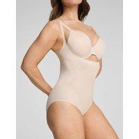 SPANX SPANXsculpt Go Figure Open Bust Bodysuit Cream