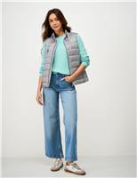 Metallic Padded Quilted Gilet
