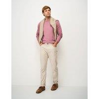 Crew Clothing Pure Cotton Half Zip Long Sleeve Jumper Soft Pink