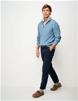 Pure Cotton Cable Funnel Neck Jumper