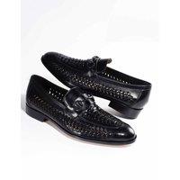 Jones Bootmaker Leather Slip On Loafers Black