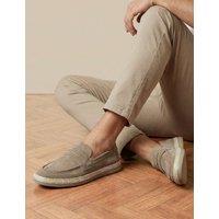 Jones Bootmaker Suede Loafers Taupe