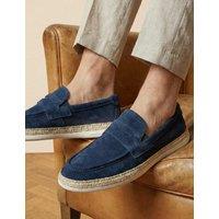 Jones Bootmaker Suede Loafers Navy