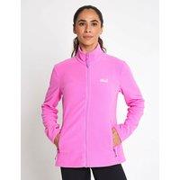 Jack Wolfskin Taunus Fleece Zip Up Funnel Neck Jacket Bright Pink