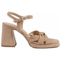 Jones Bootmaker Leather Strappy Block Heel Open Toe Sandals Sand