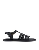 Leather Buckle Flat Gladiator Sandals